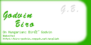 godvin biro business card